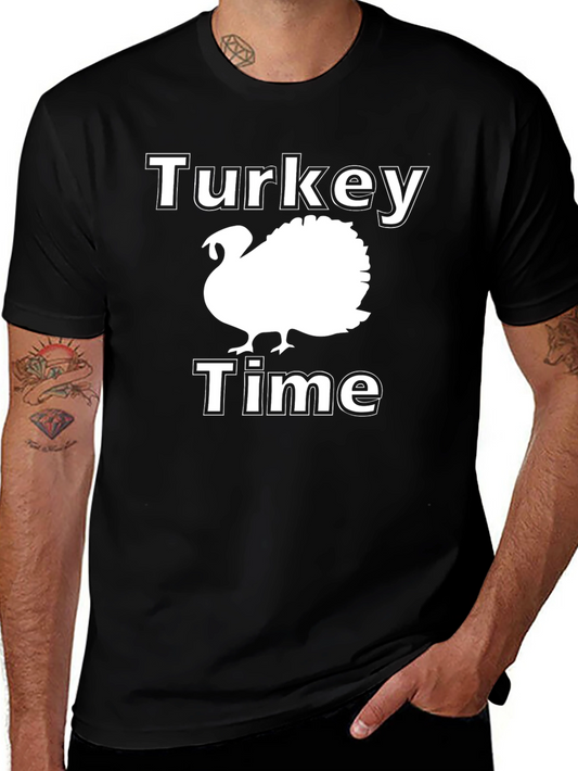 Turkey Time T-Shirt - Thanksgiving Holiday Apparel