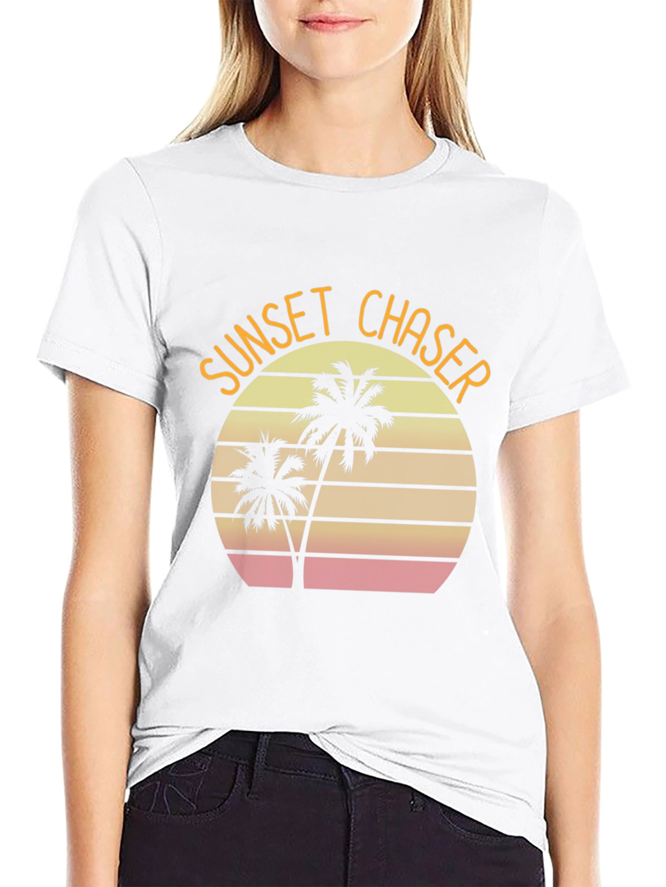 Sunset Chaser Graphic Tee - Tropical Palm Tree Shirt