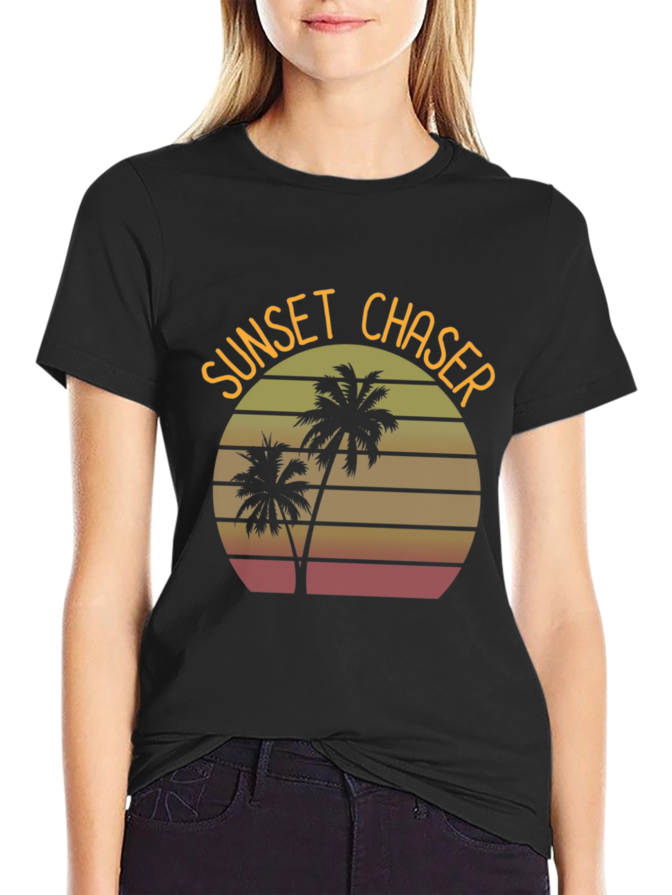 Sunset Chaser Graphic Tee - Tropical Palm Tree Shirt