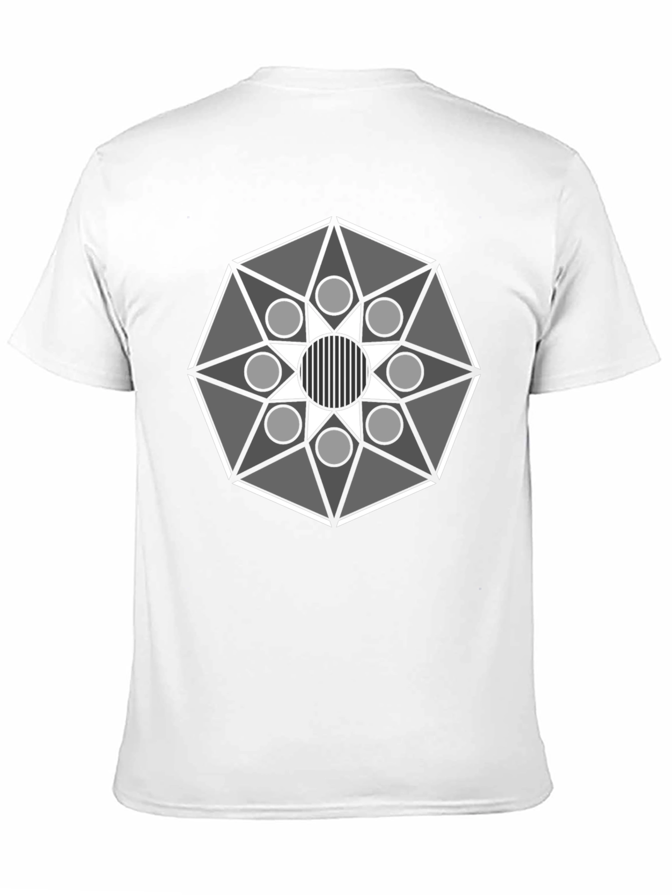 Geometric Mandala Graphic Tee - Modern Black T-Shirt