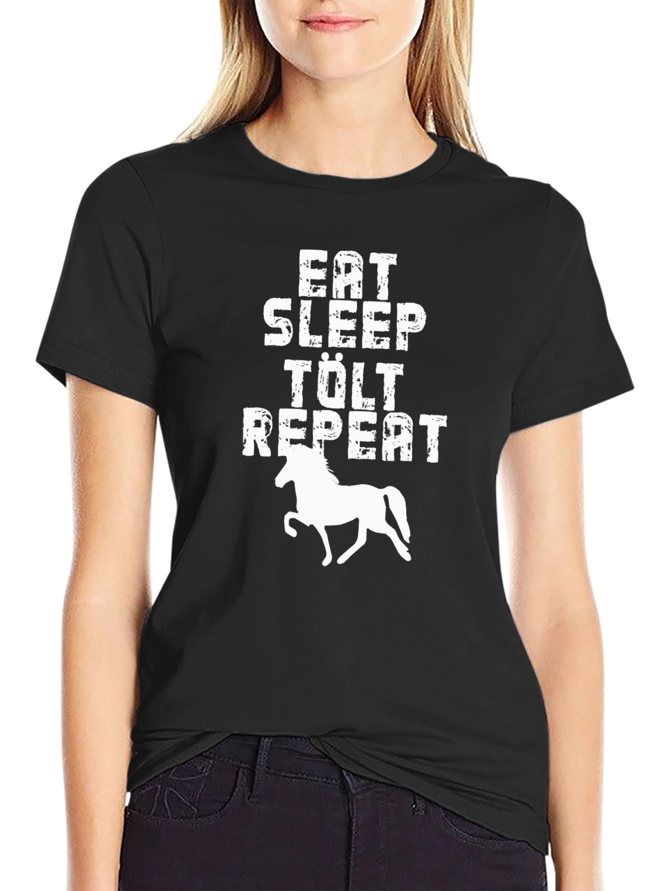 Eat Sleep Tolt Repeat Horse T-Shirt