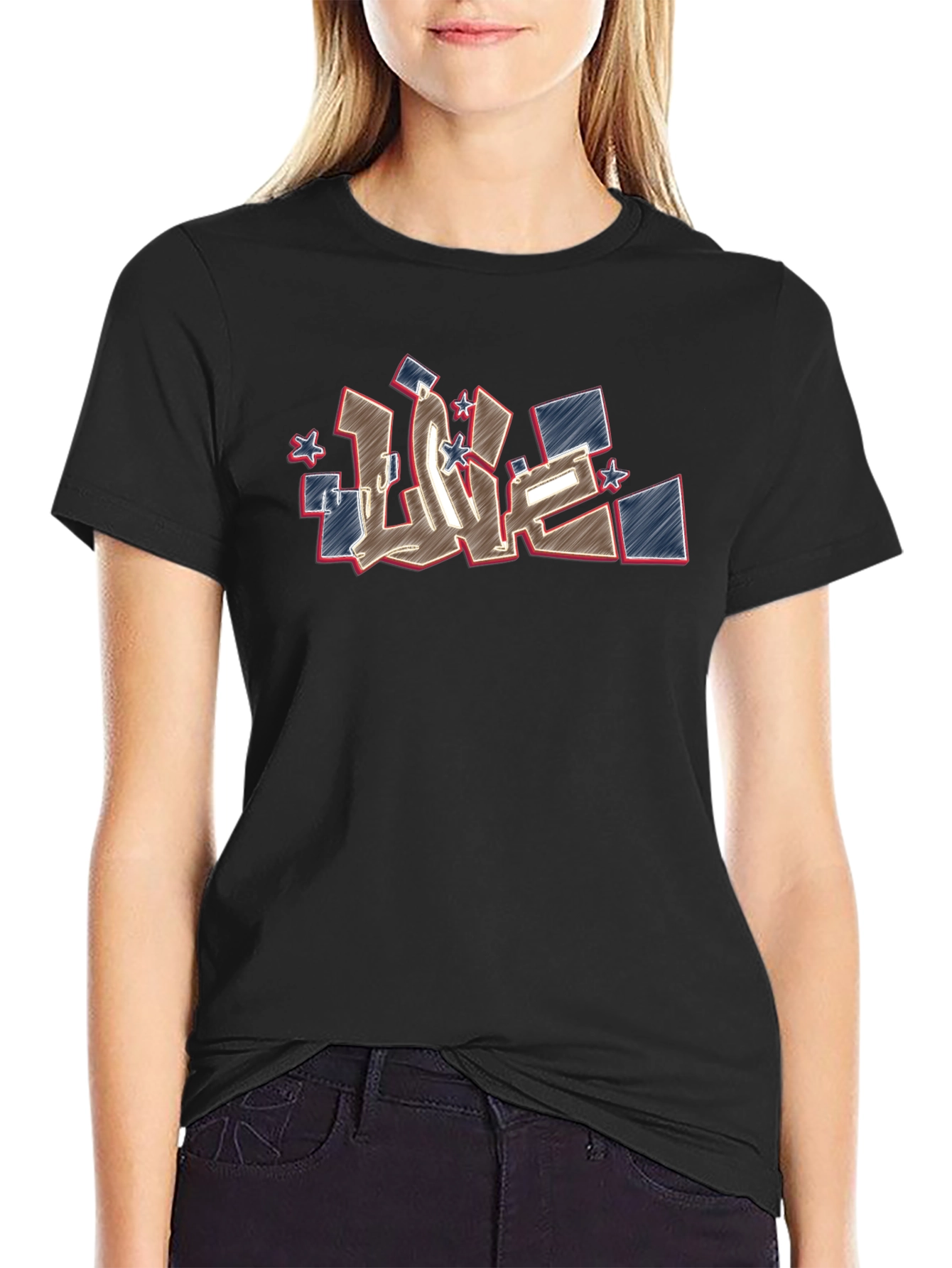 Urban Love Graphic Tee - Black Cotton T-Shirt