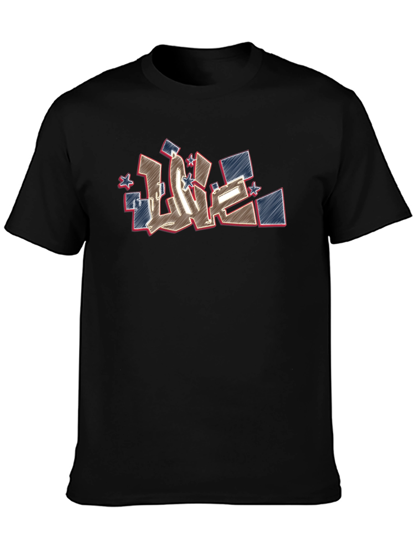 Urban Love Graphic Tee - Black Cotton T-Shirt