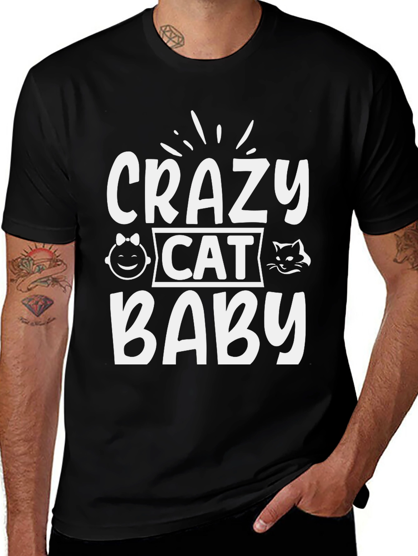 Crazy Cat Baby T-Shirt - Soft Cotton Tee