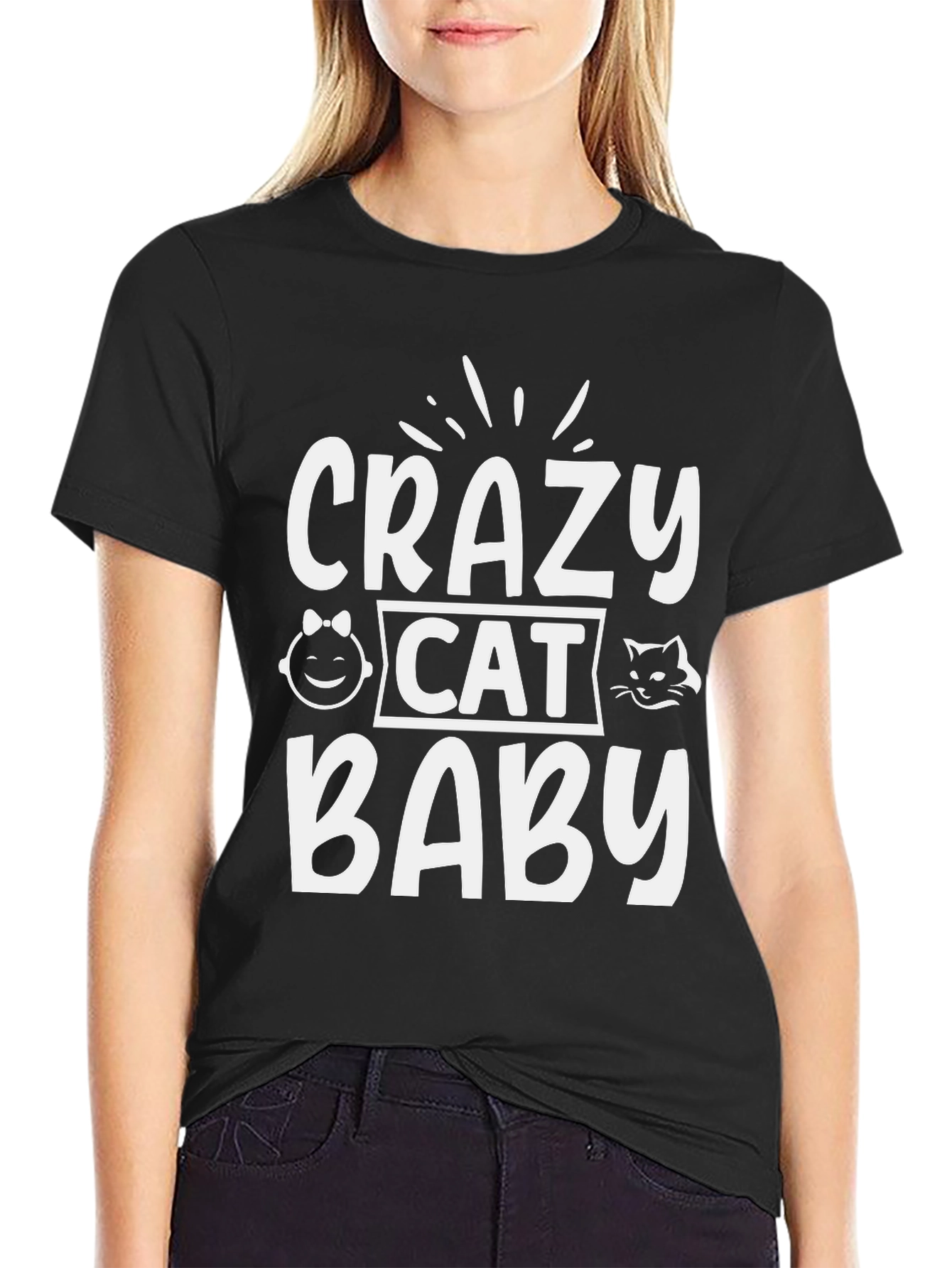 Crazy Cat Baby T-Shirt - Soft Cotton Tee