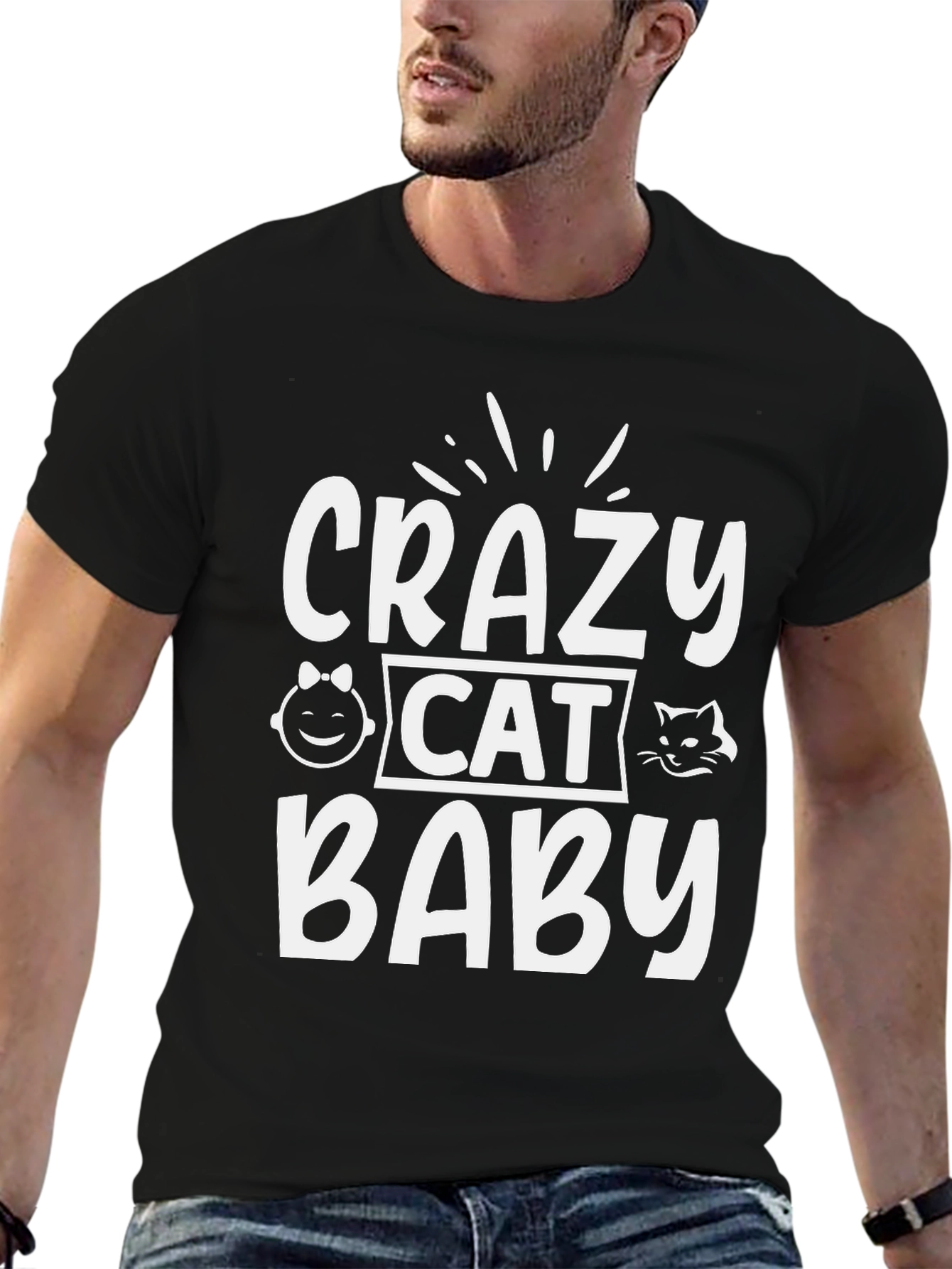 Crazy Cat Baby T-Shirt - Soft Cotton Tee