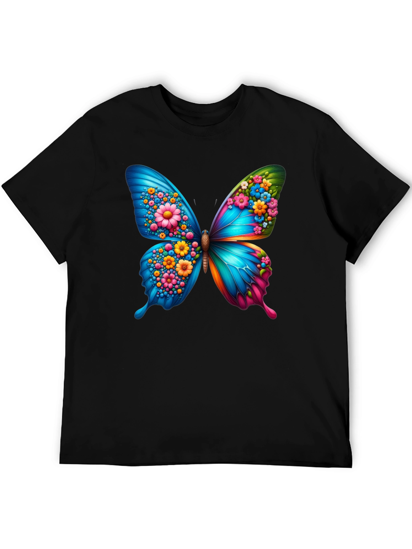 Butterfly Flower Graphic T-Shirt
