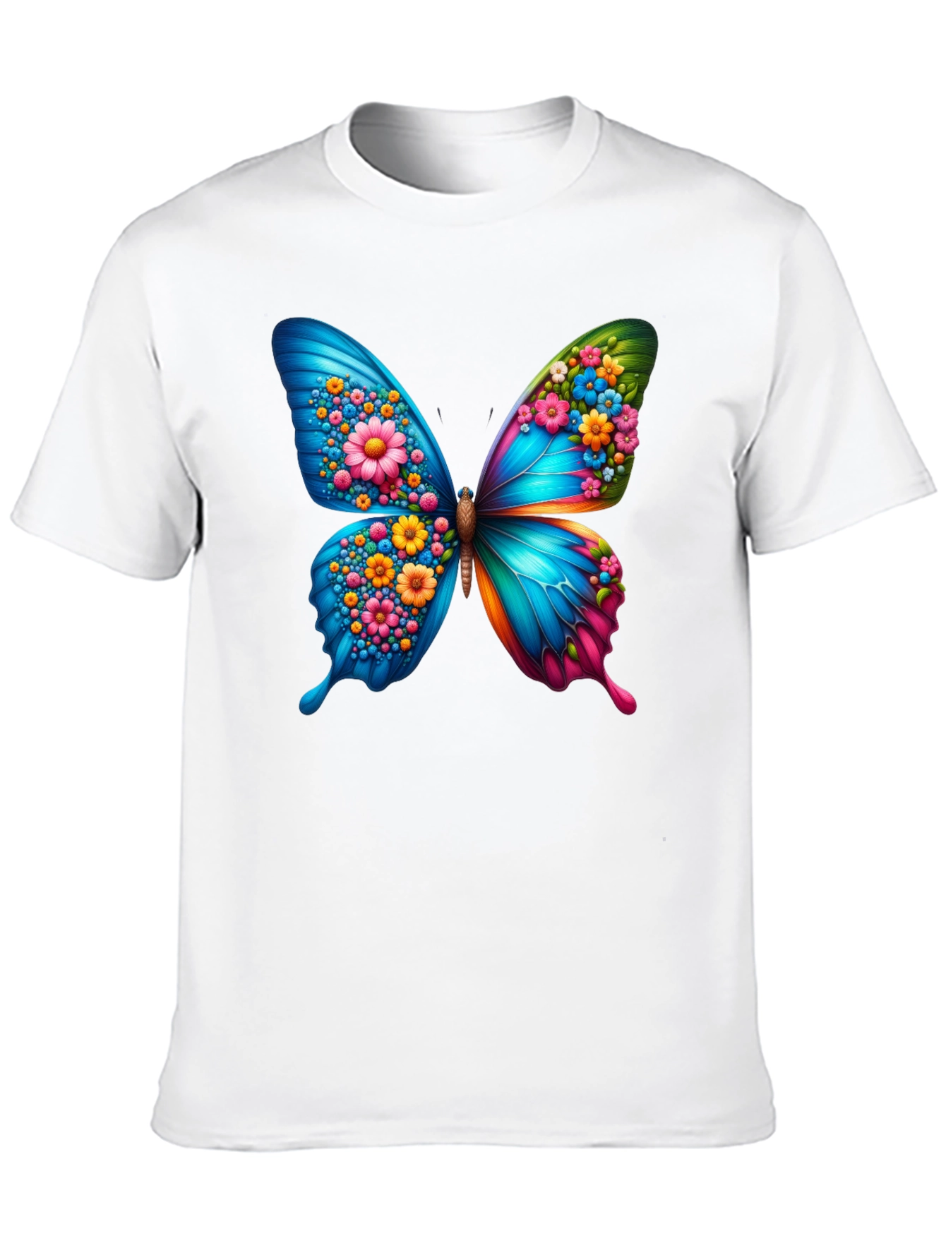 Butterfly Flower Graphic T-Shirt