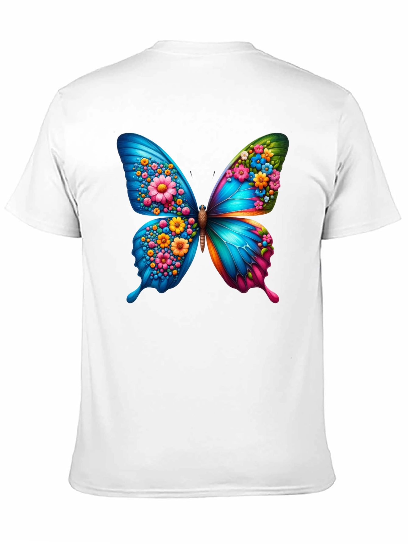 Butterfly Flower Graphic T-Shirt