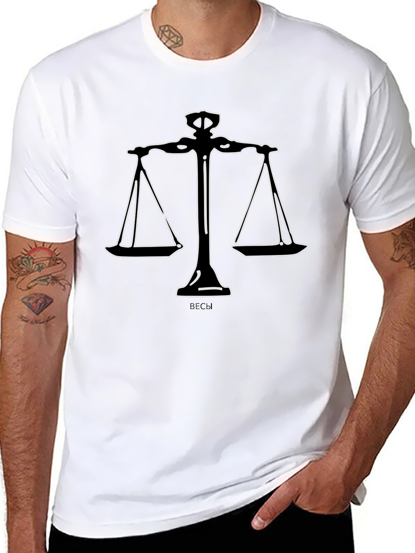 Scales of Justice Graphic Tee - Black