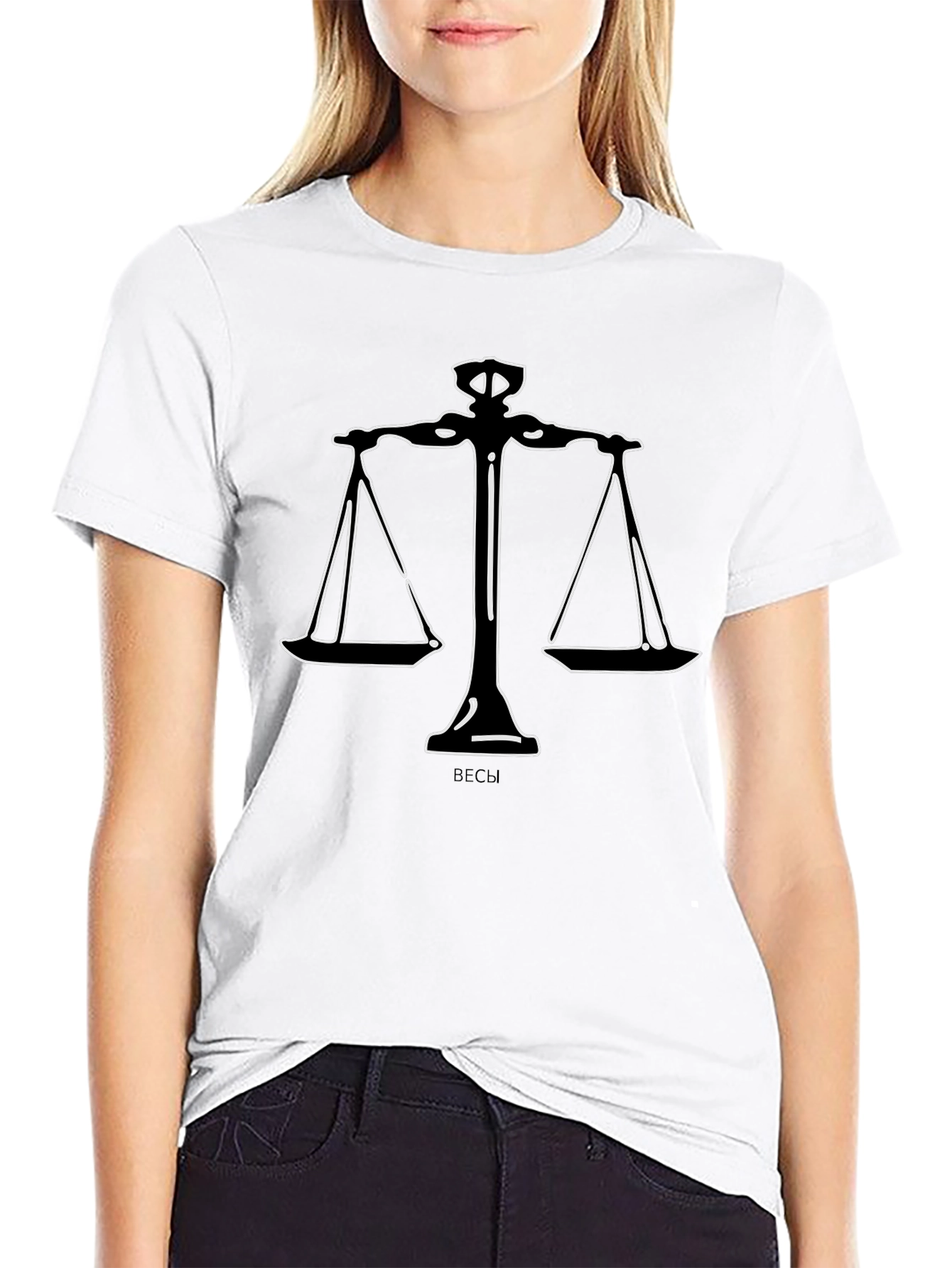 Scales of Justice Graphic Tee - Black