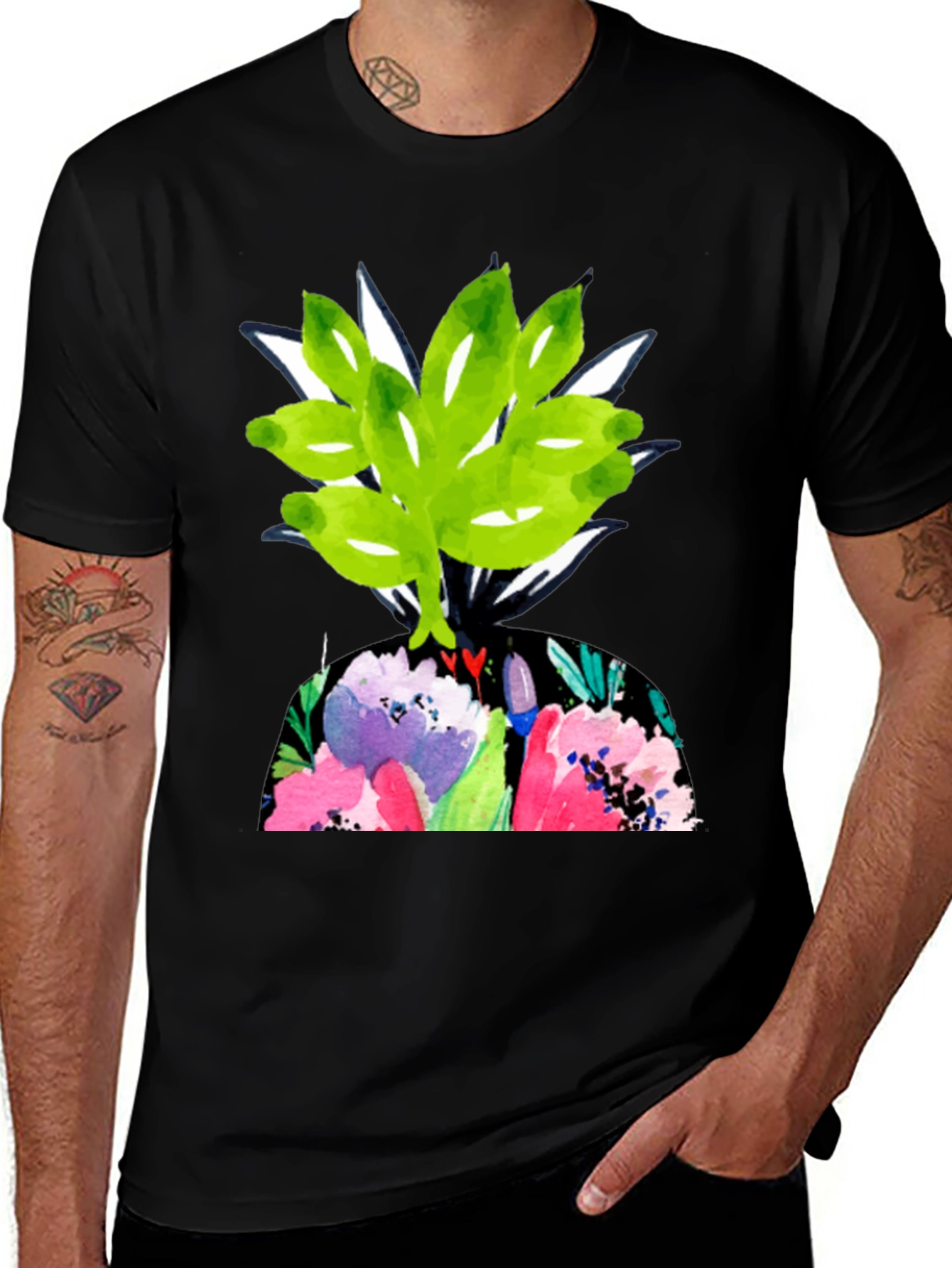 Floral T-Shirt - Abstract Art Tee