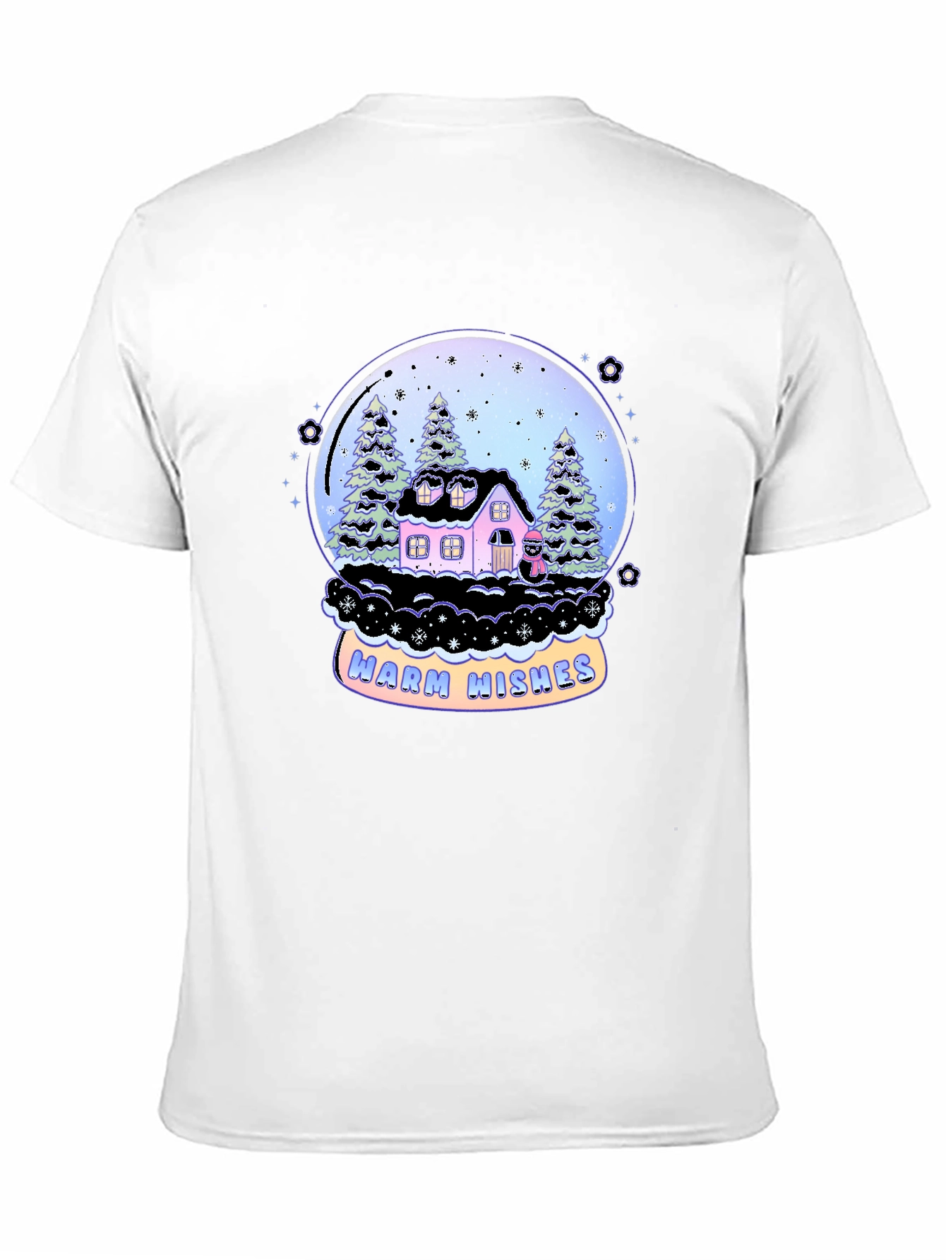 Warm Wishes Snow Globe Graphic Tee - Black