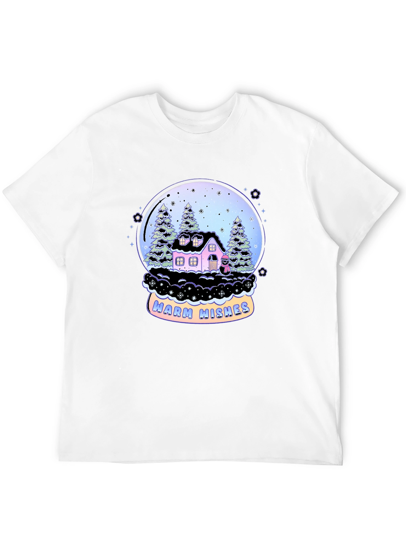 Warm Wishes Snow Globe Graphic Tee - Black