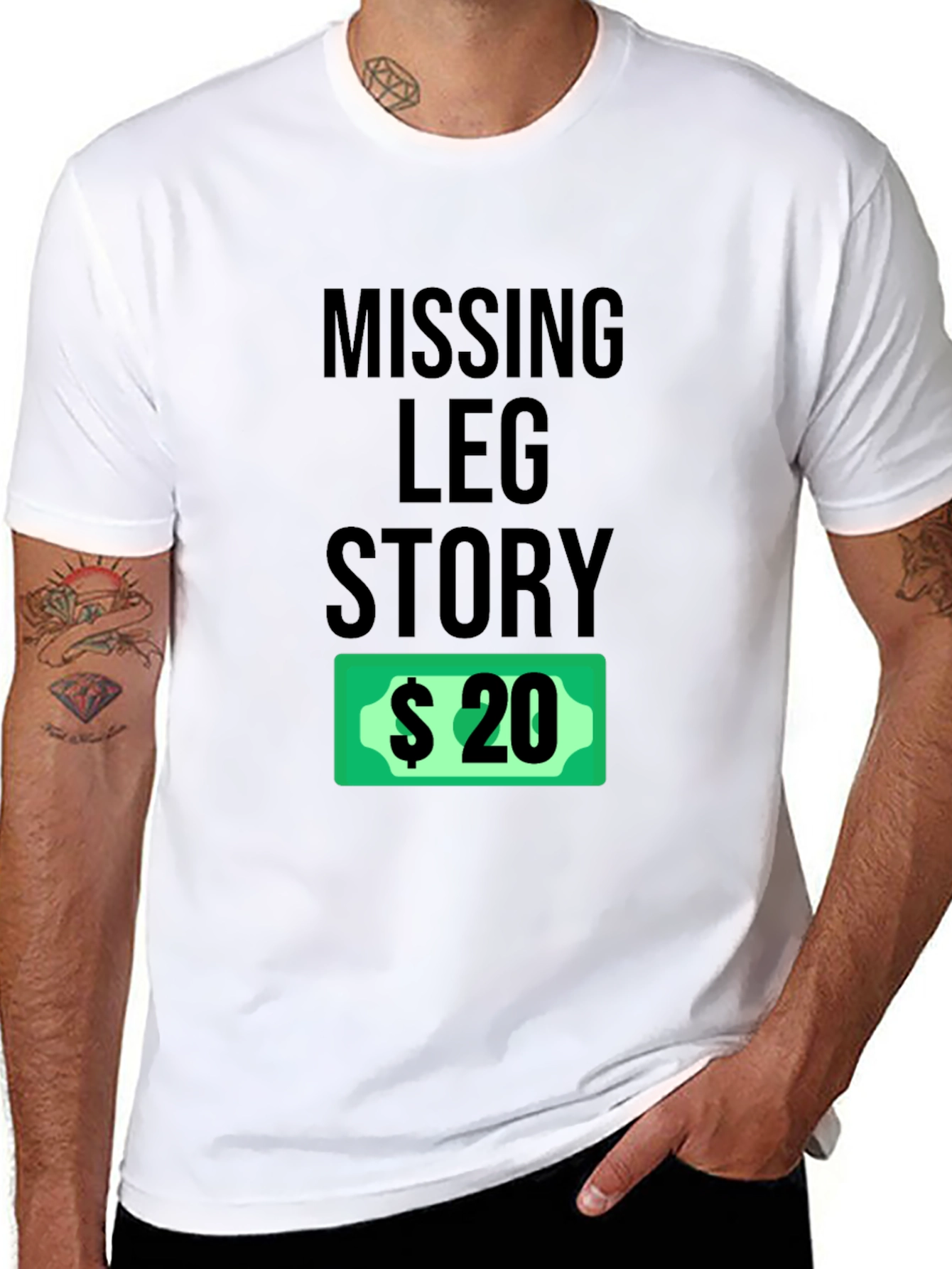 Missing Leg Story Funny Humor Tee