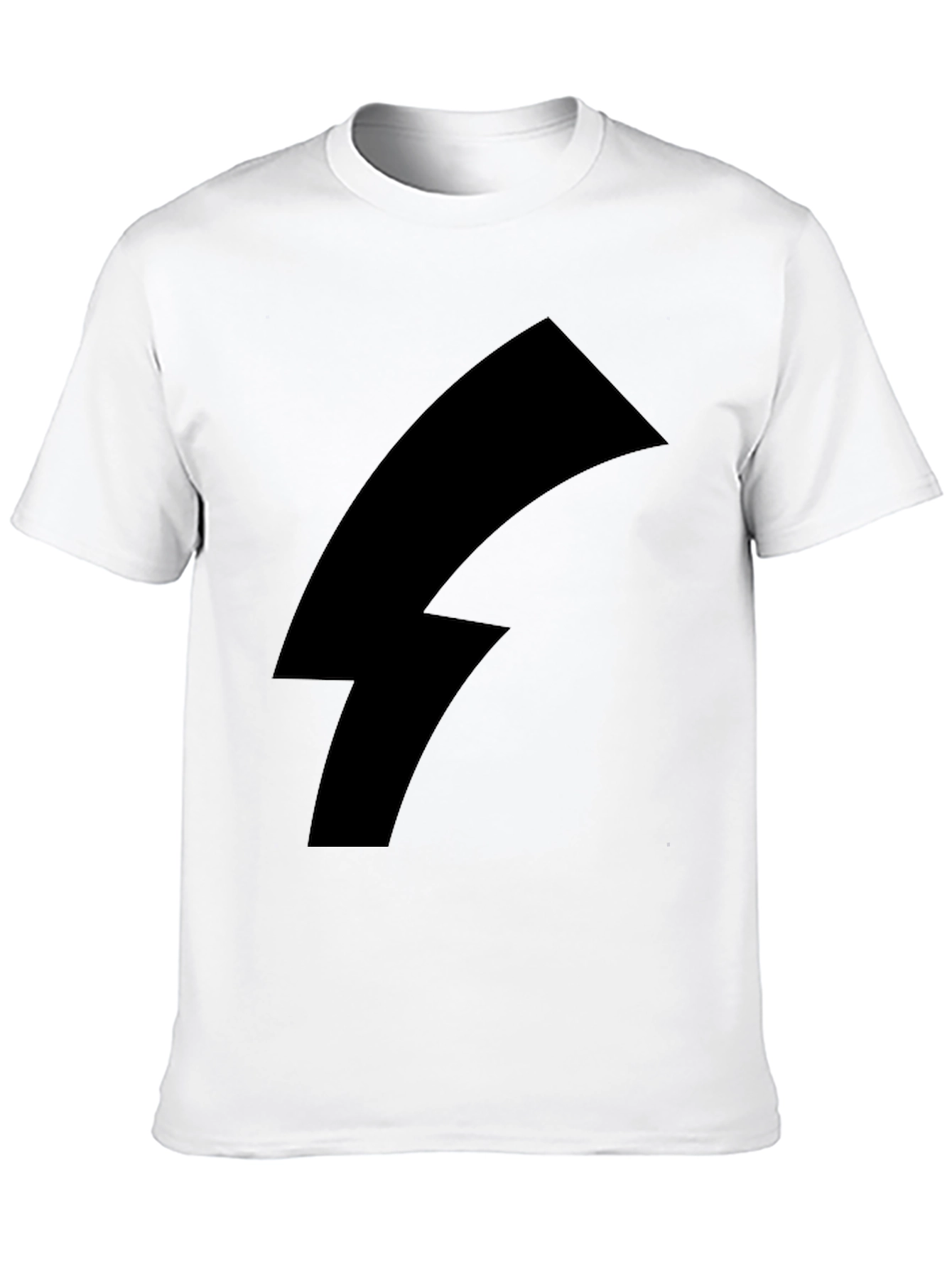 Bold Black Tee with Lightning Bolt Graphic
