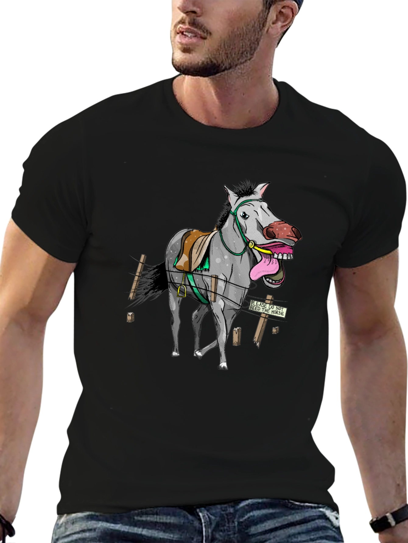 Funny Horse Graphic T-Shirt
