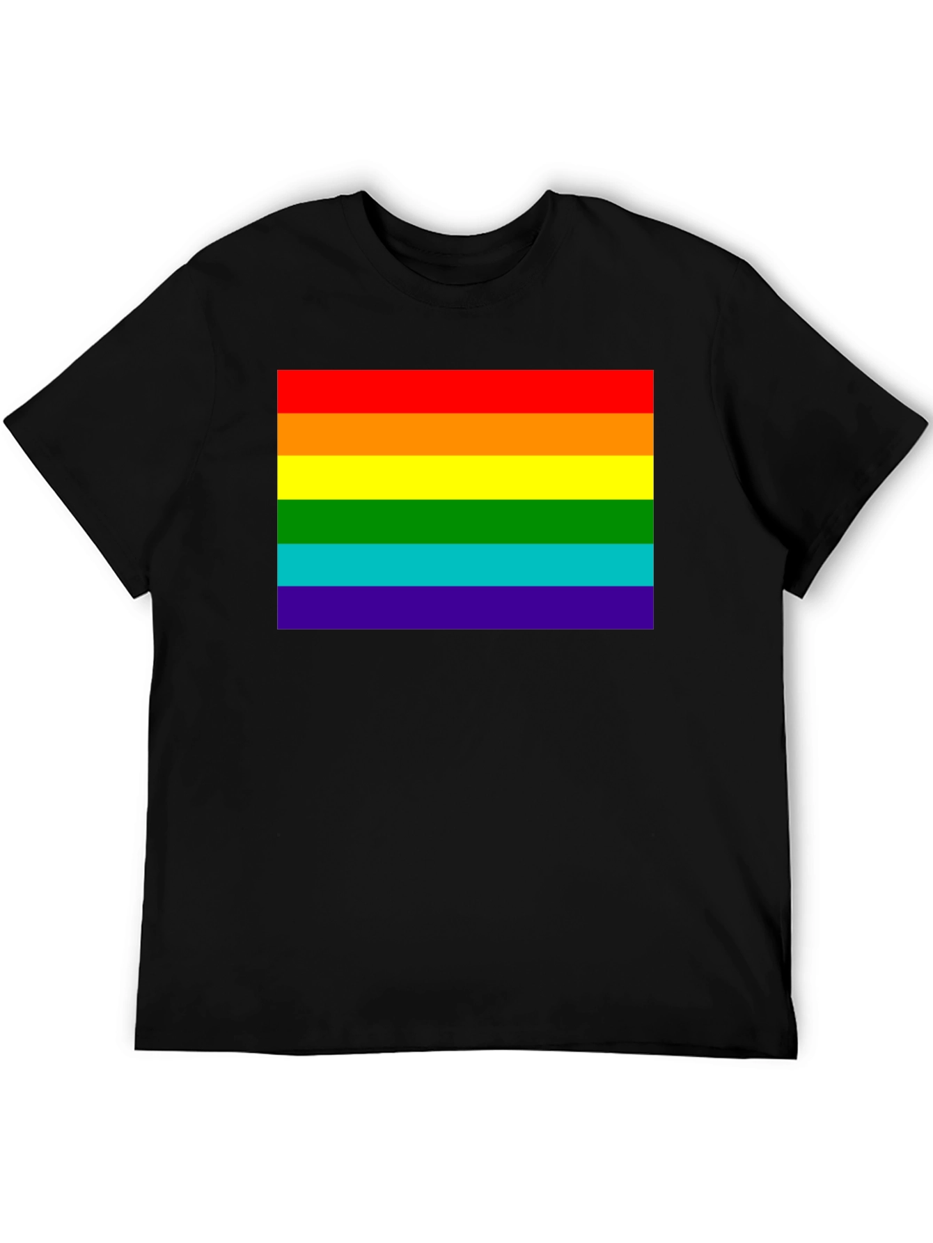 Pride Flag Black T-Shirt - Unisex