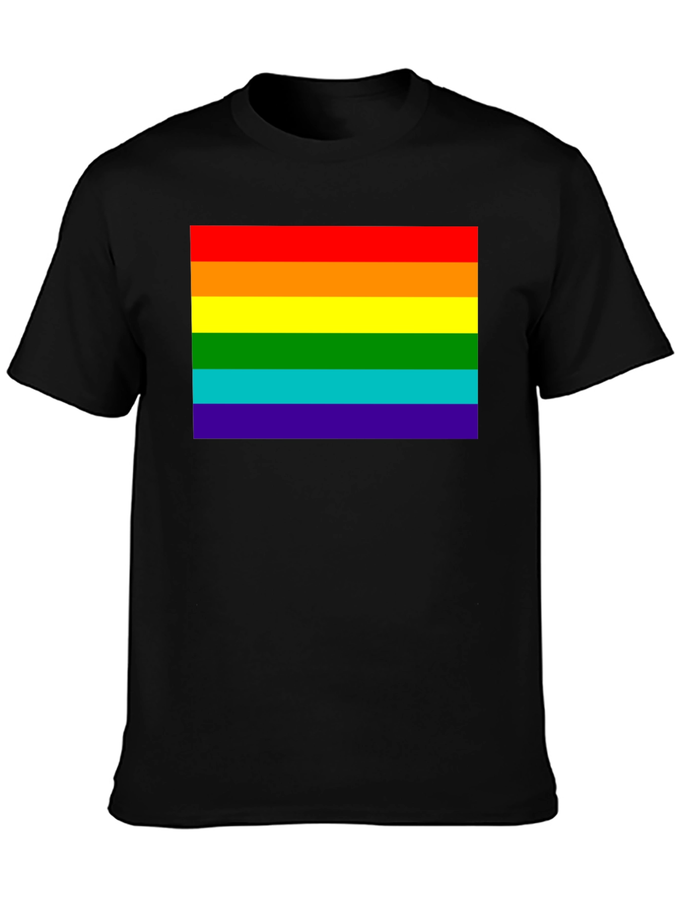 Pride Flag Black T-Shirt - Unisex
