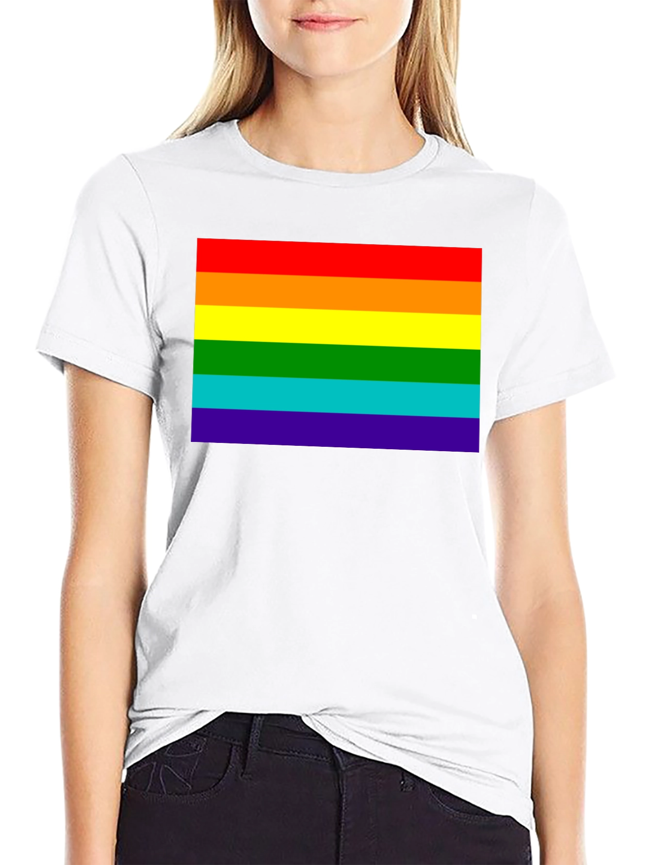 Pride Flag Black T-Shirt - Unisex