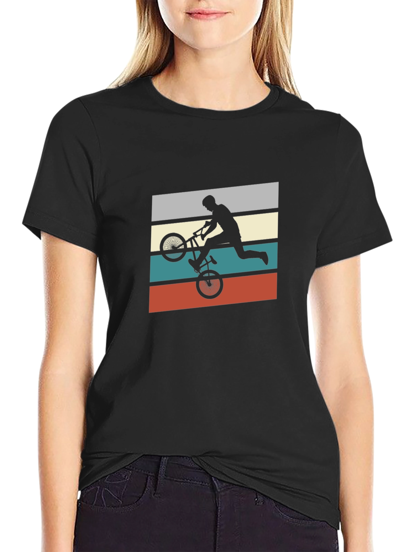 BMX Rider Graphic Tee - Retro Style