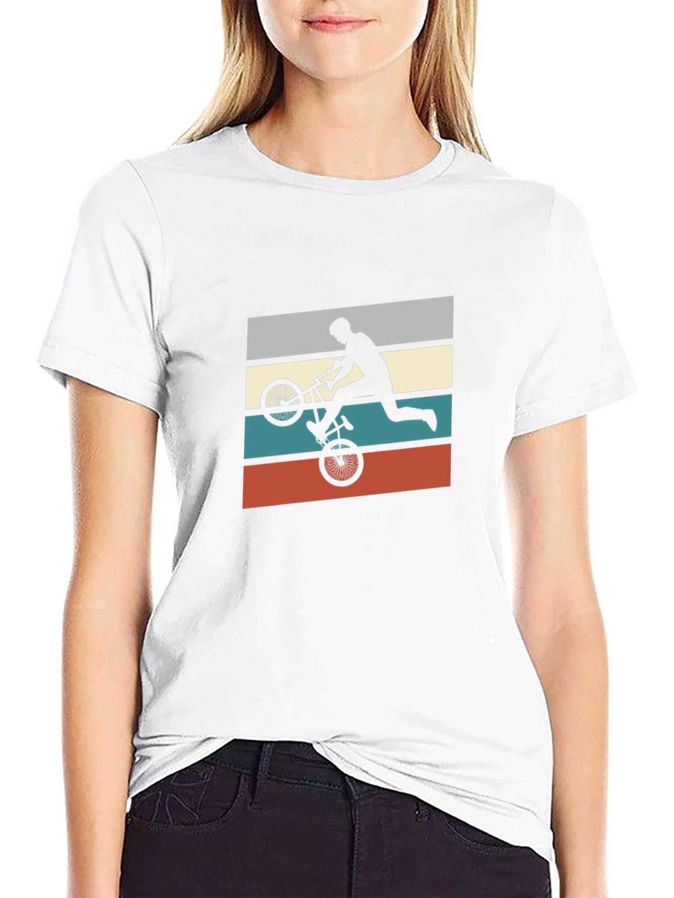 BMX Rider Graphic Tee - Retro Style