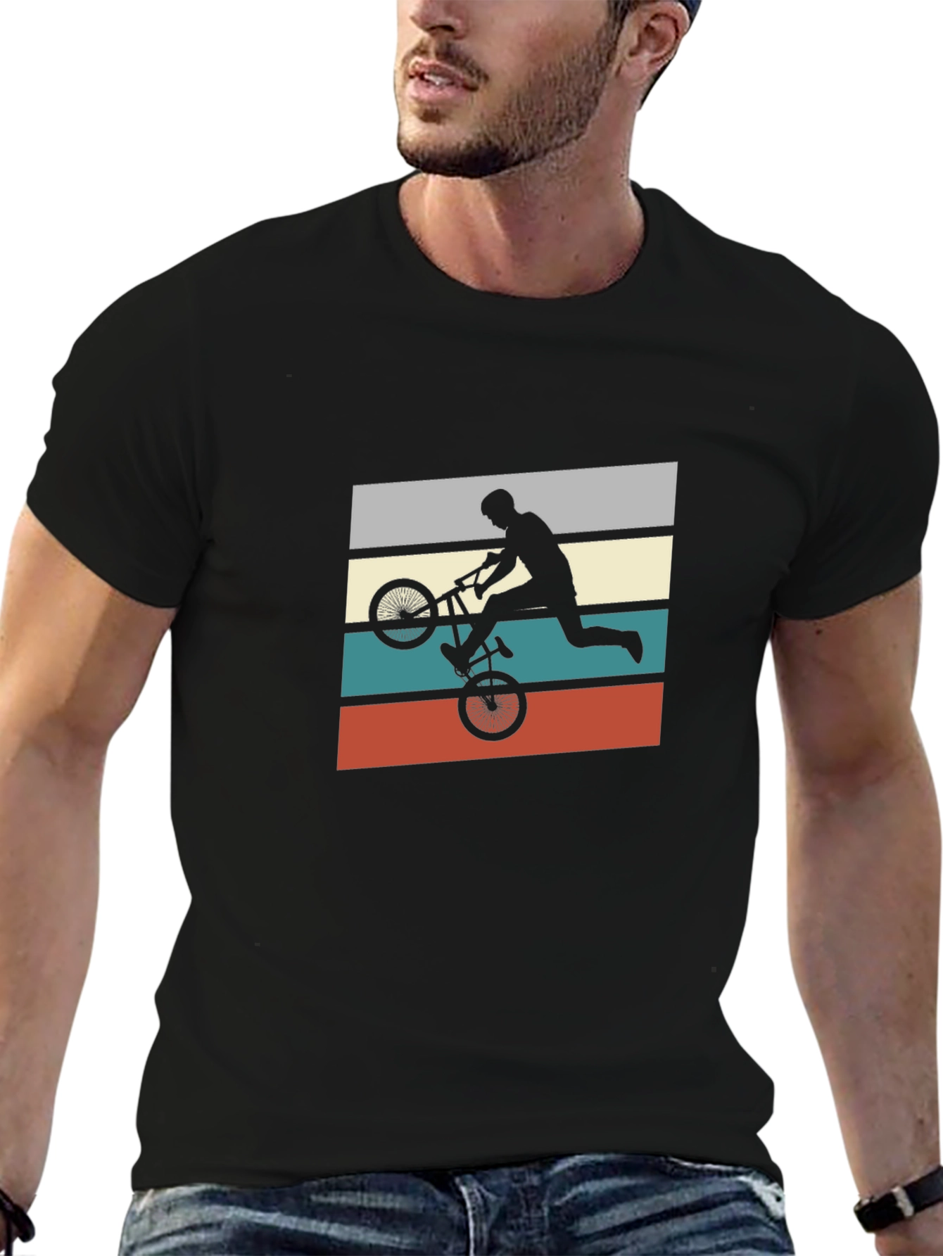 BMX Rider Graphic Tee - Retro Style