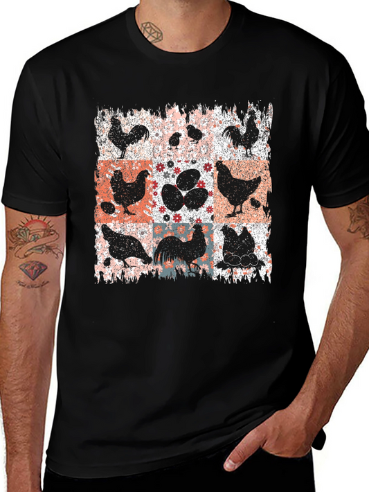 Chicken & Egg Graphic Tee - Farm Animal Lovers T-Shirt