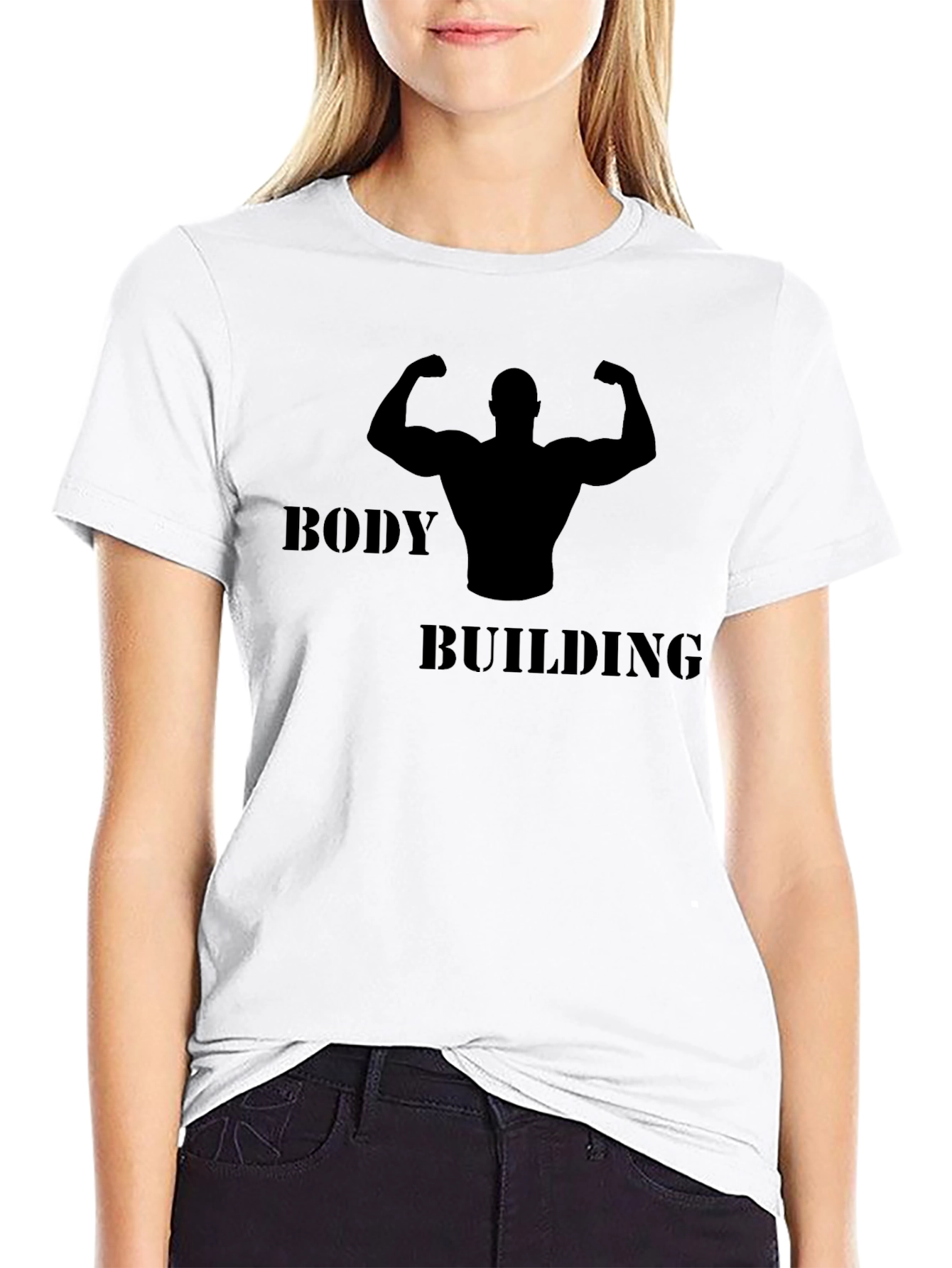 Bodybuilding Graphic Black T-Shirt