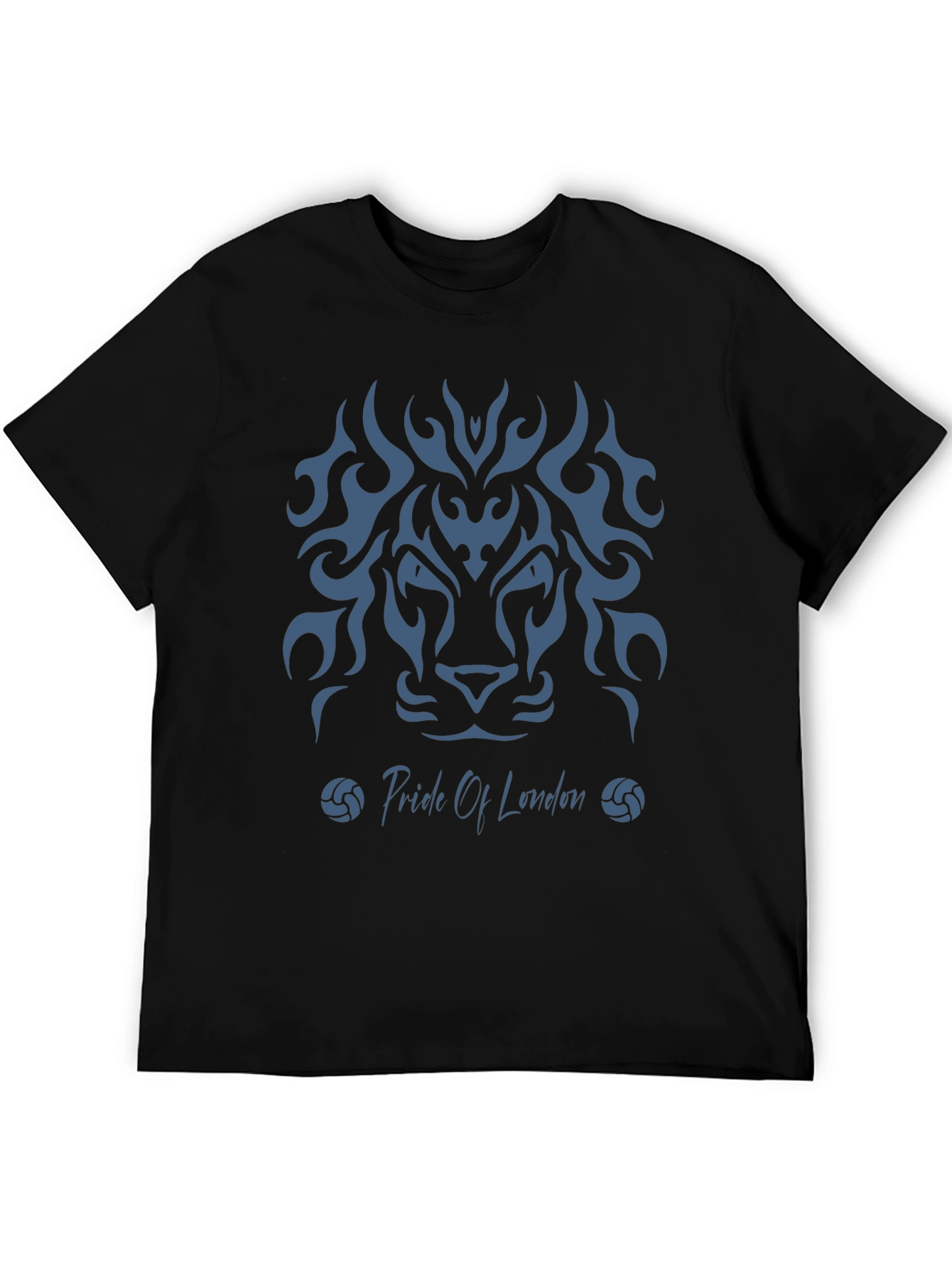 Pride Of London Mens Black T-Shirt - Lion Design