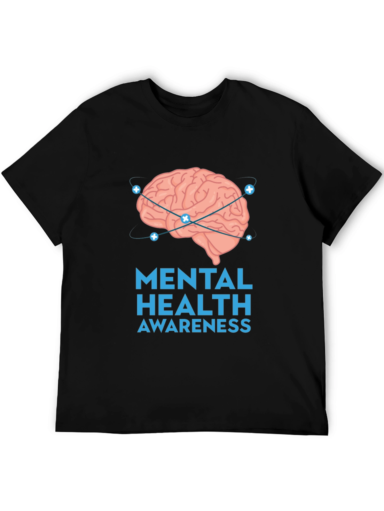 Mental Health Awareness Brain Graphic T-Shirt