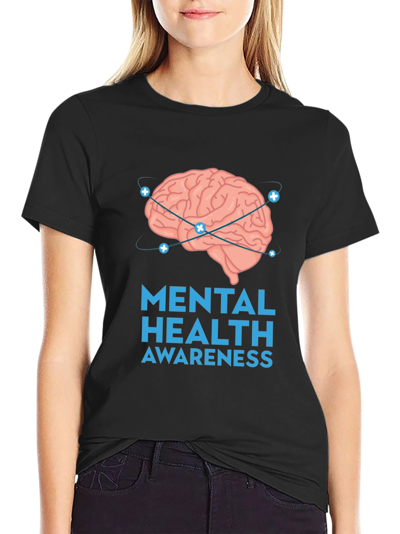 Mental Health Awareness Brain Graphic T-Shirt