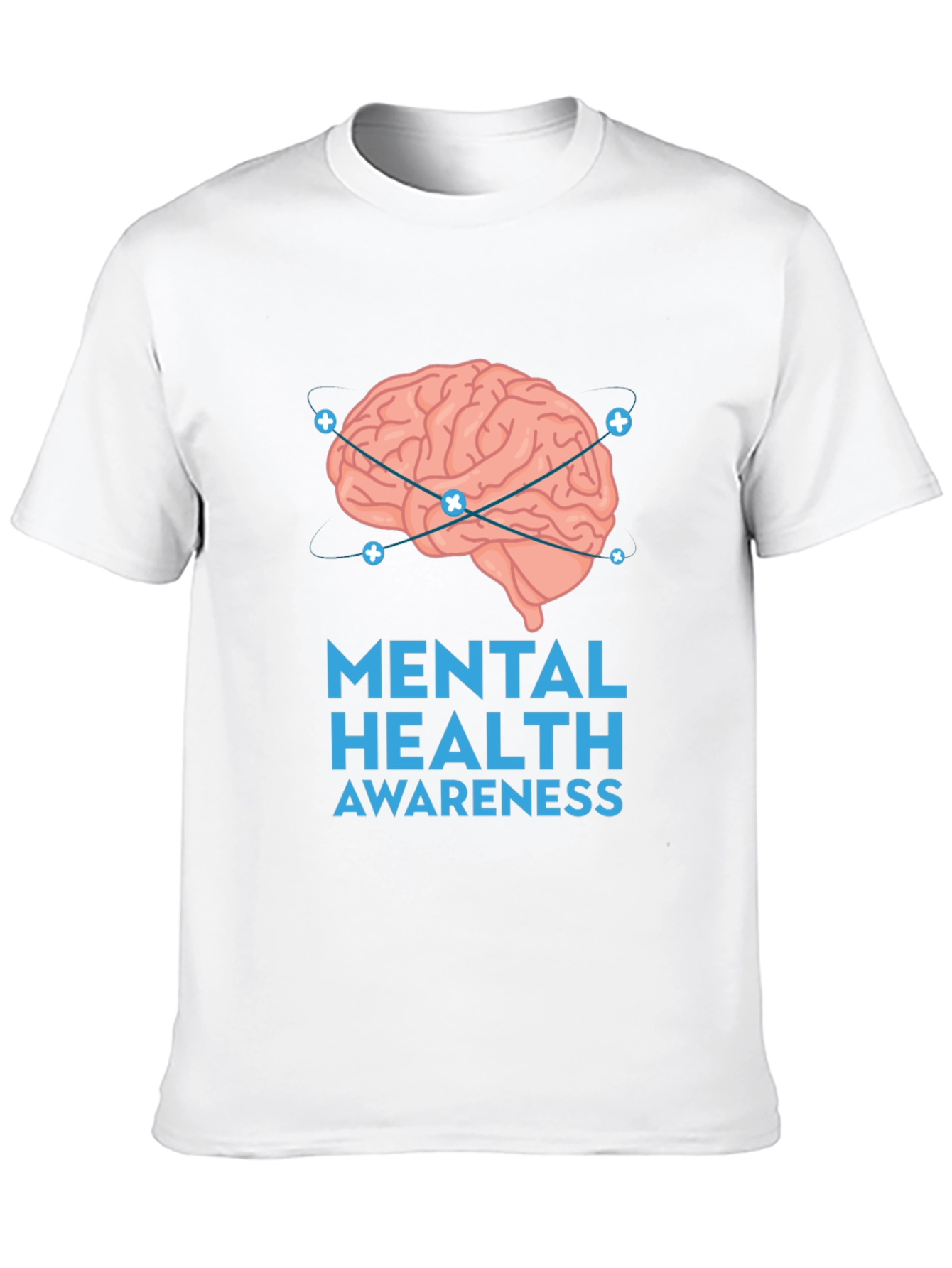 Mental Health Awareness Brain Graphic T-Shirt