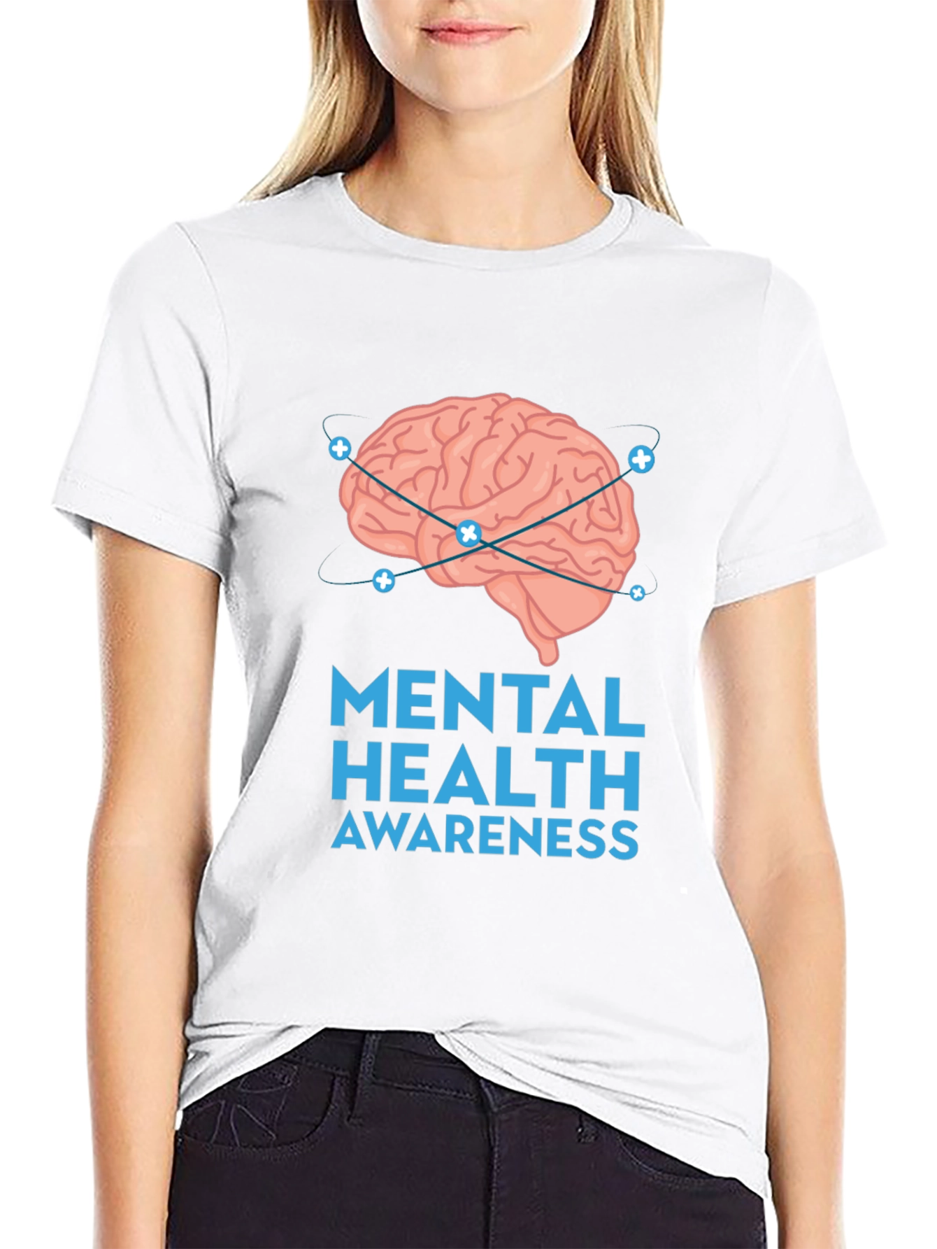 Mental Health Awareness Brain Graphic T-Shirt