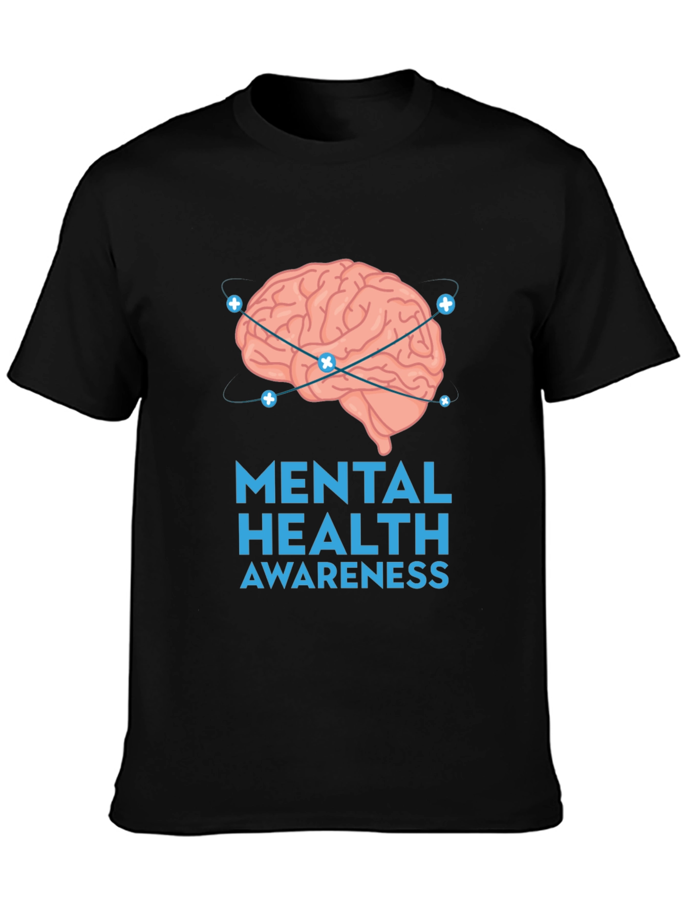Mental Health Awareness Brain Graphic T-Shirt