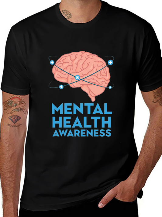 Mental Health Awareness Brain Graphic T-Shirt