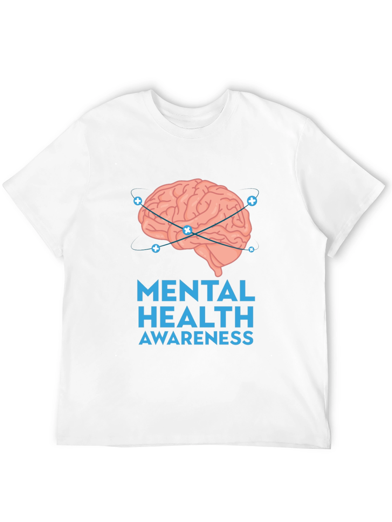 Mental Health Awareness Brain Graphic T-Shirt