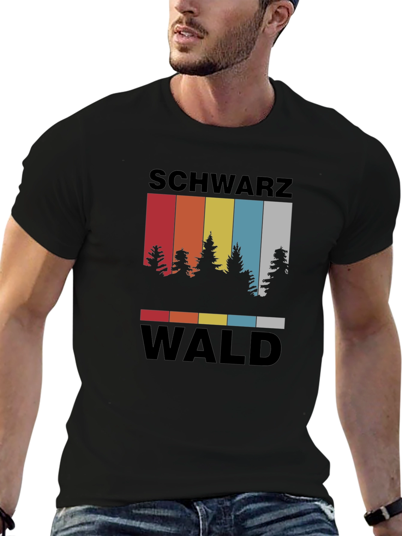 Schwarzwald Forest T-Shirt - Retro Tree Graphic Tee