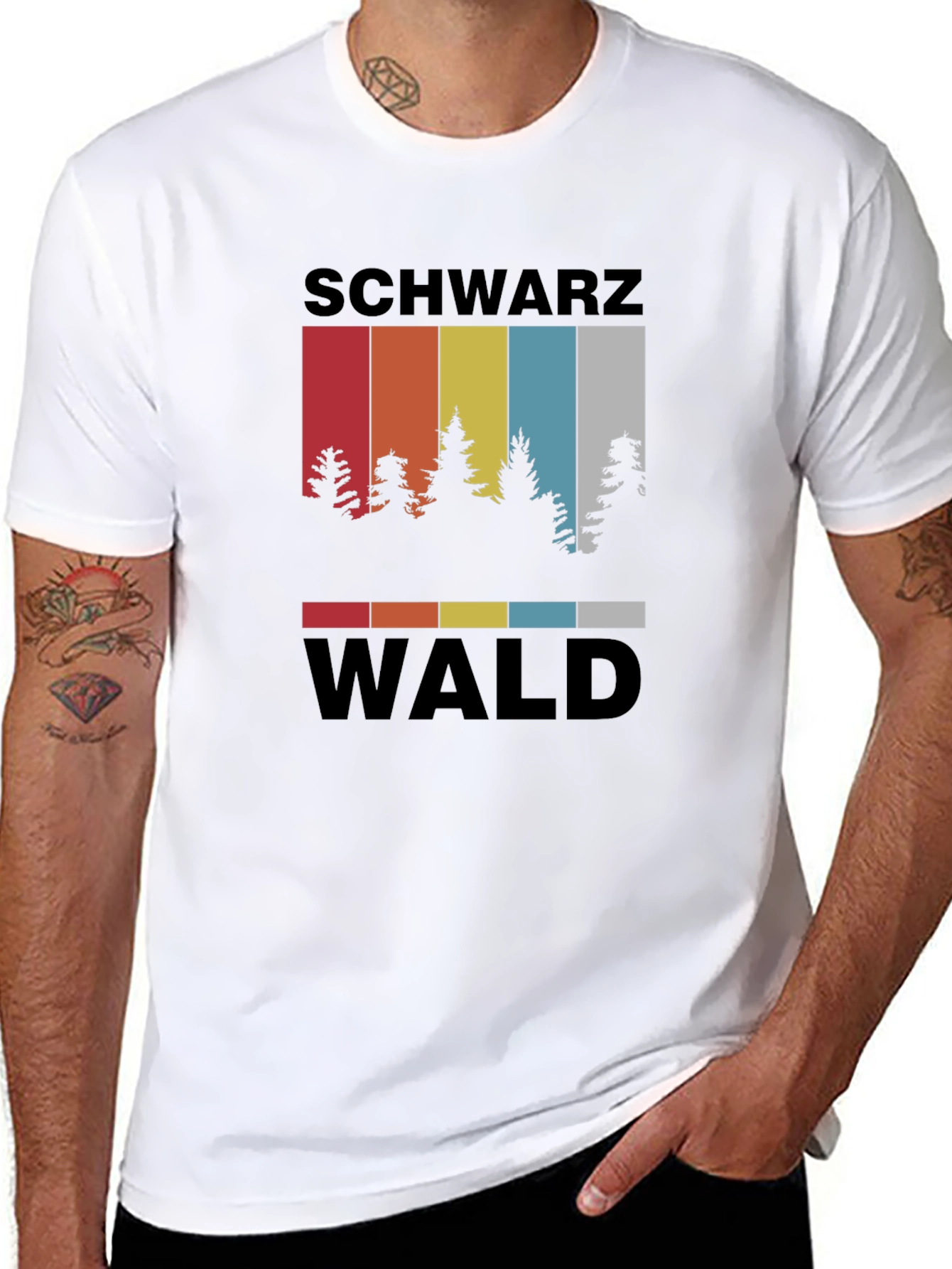 Schwarzwald Forest T-Shirt - Retro Tree Graphic Tee