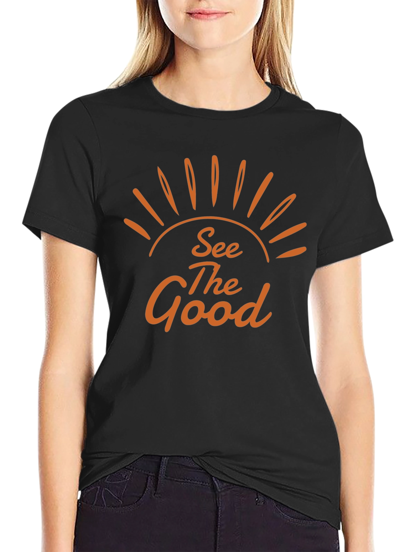 See The Good Graphic Tee - Black Cotton T-Shirt