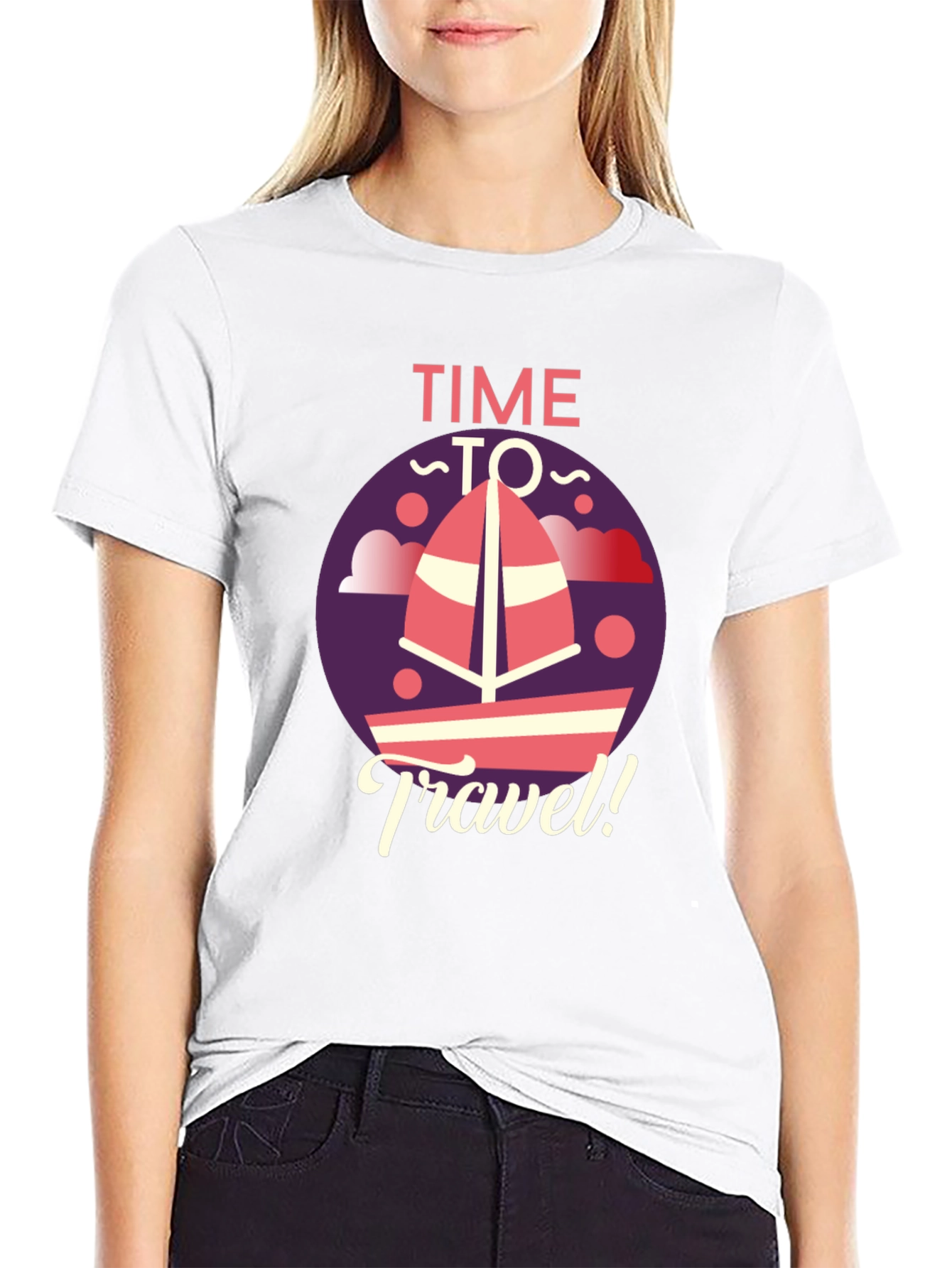 Time to Travel Graphic Tee - Black