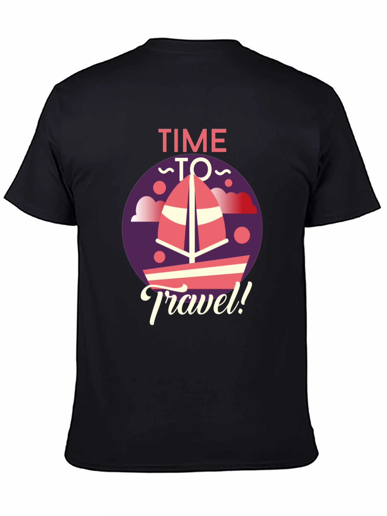Time to Travel Graphic Tee - Black