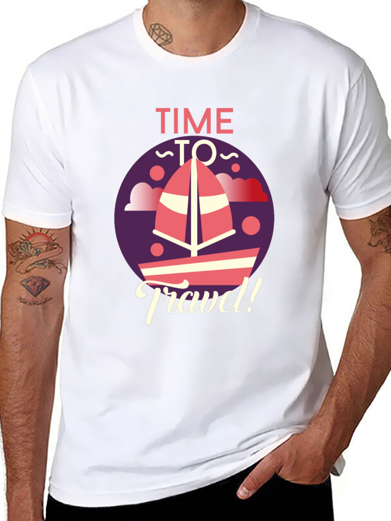 Time to Travel Graphic Tee - Black