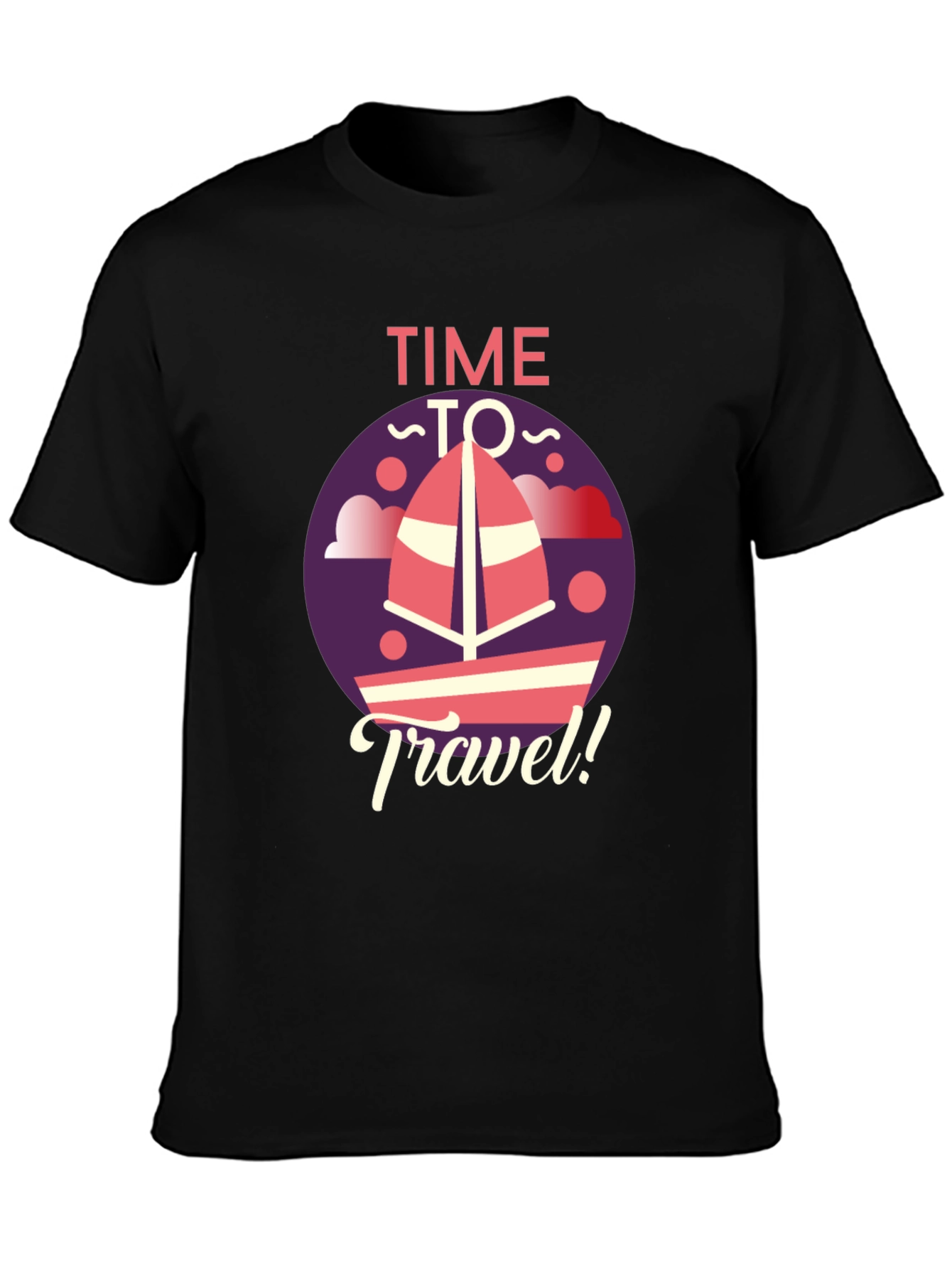 Time to Travel Graphic Tee - Black