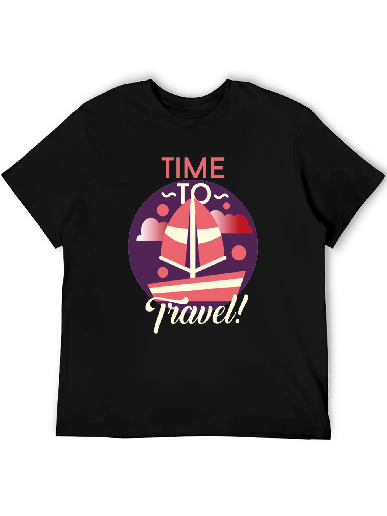 Time to Travel Graphic Tee - Black