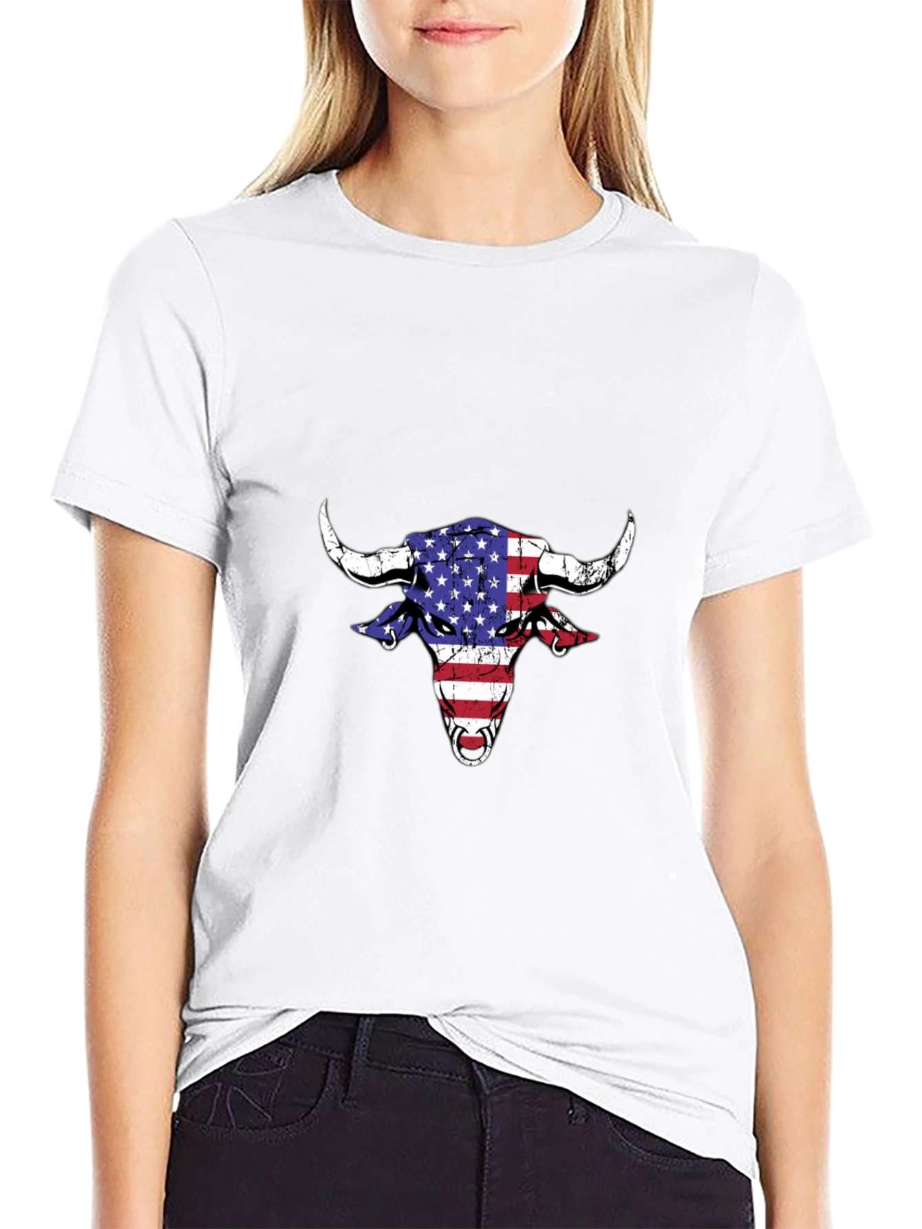 American Bull Graphic Tee - Patriotic Style