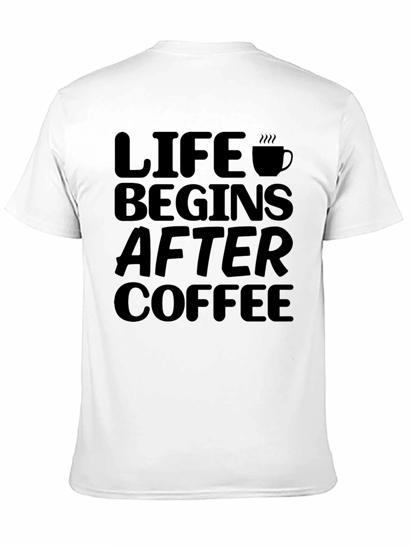 Life Begins After Coffee Graphic Tee - Black