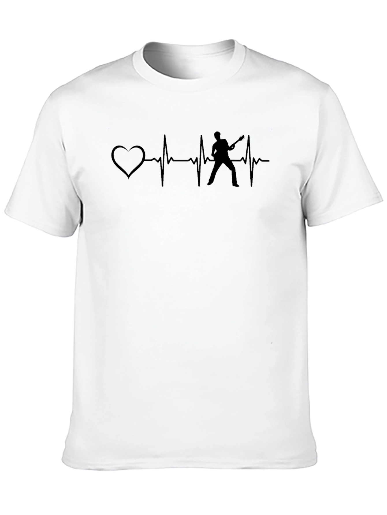 Heartbeat Guitarist T-Shirt - Music Lover Tee