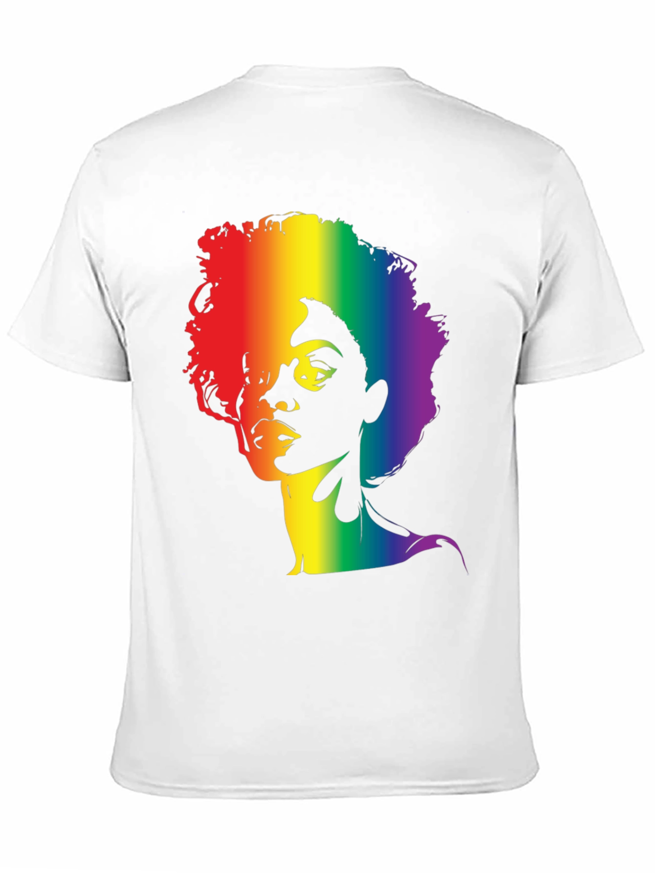 Rainbow Afro Graphic Tee - Stylish Black T-Shirt