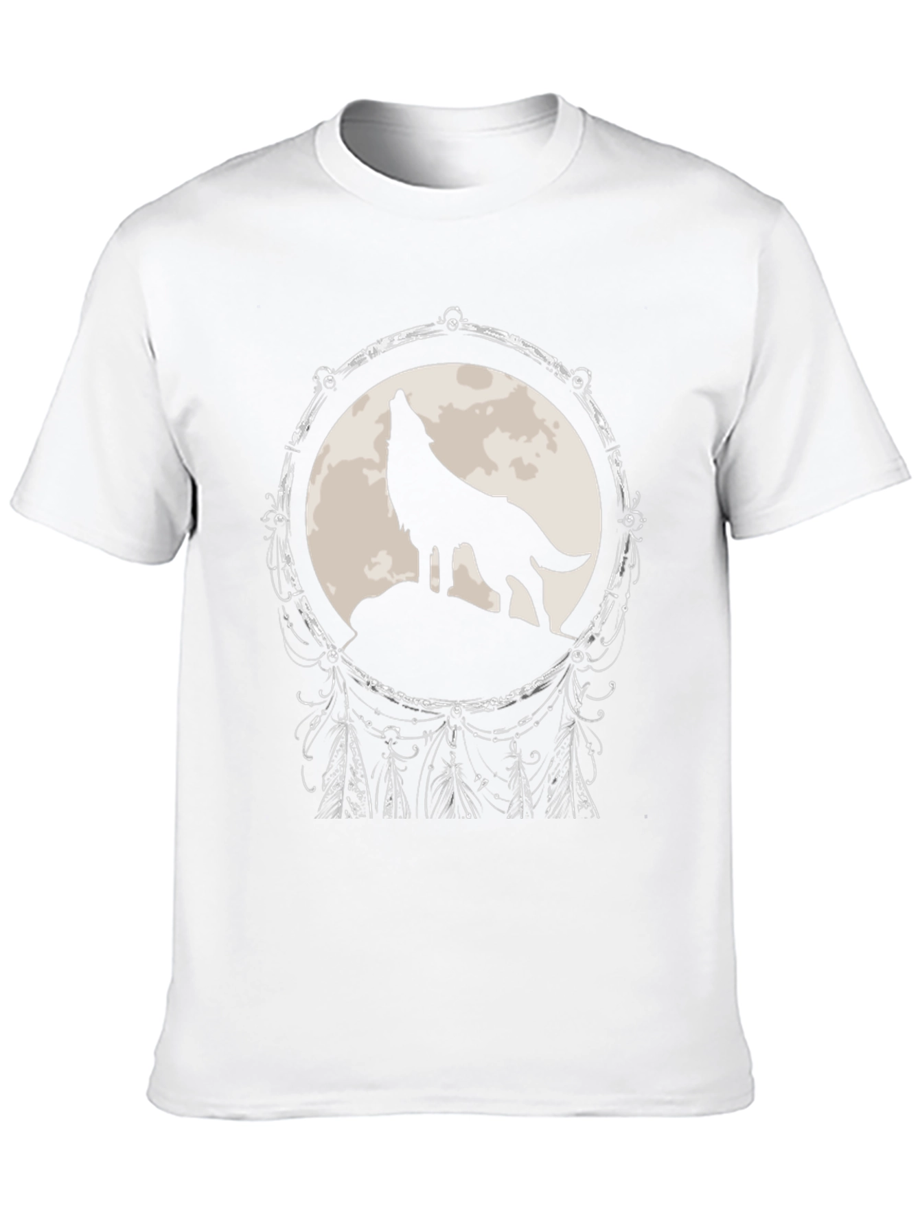 Wolf Dreamcatcher T-Shirt - Black Graphic Tee